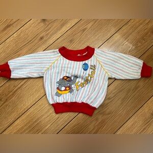 Kids | VTG Judy Philippine Babies Striped Top | Football + Elephant | Sz: 12mo